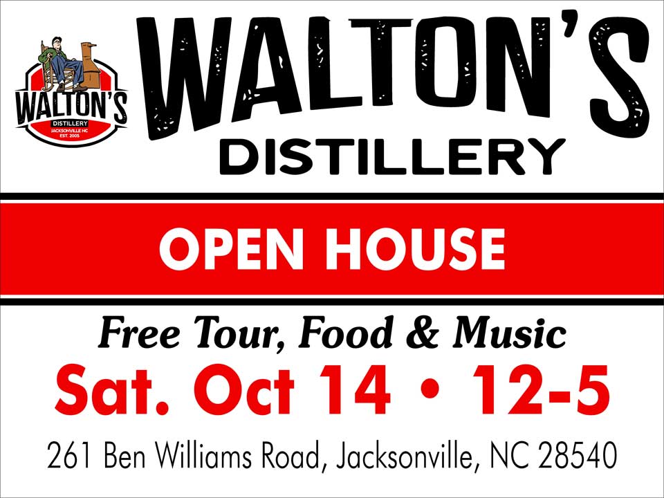 Open House at Waltons Distillery Saturday October 14th